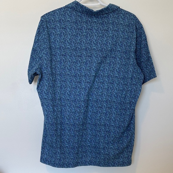 Bugatchi Blue Textured Polo Shirt - Picture 2 of 7